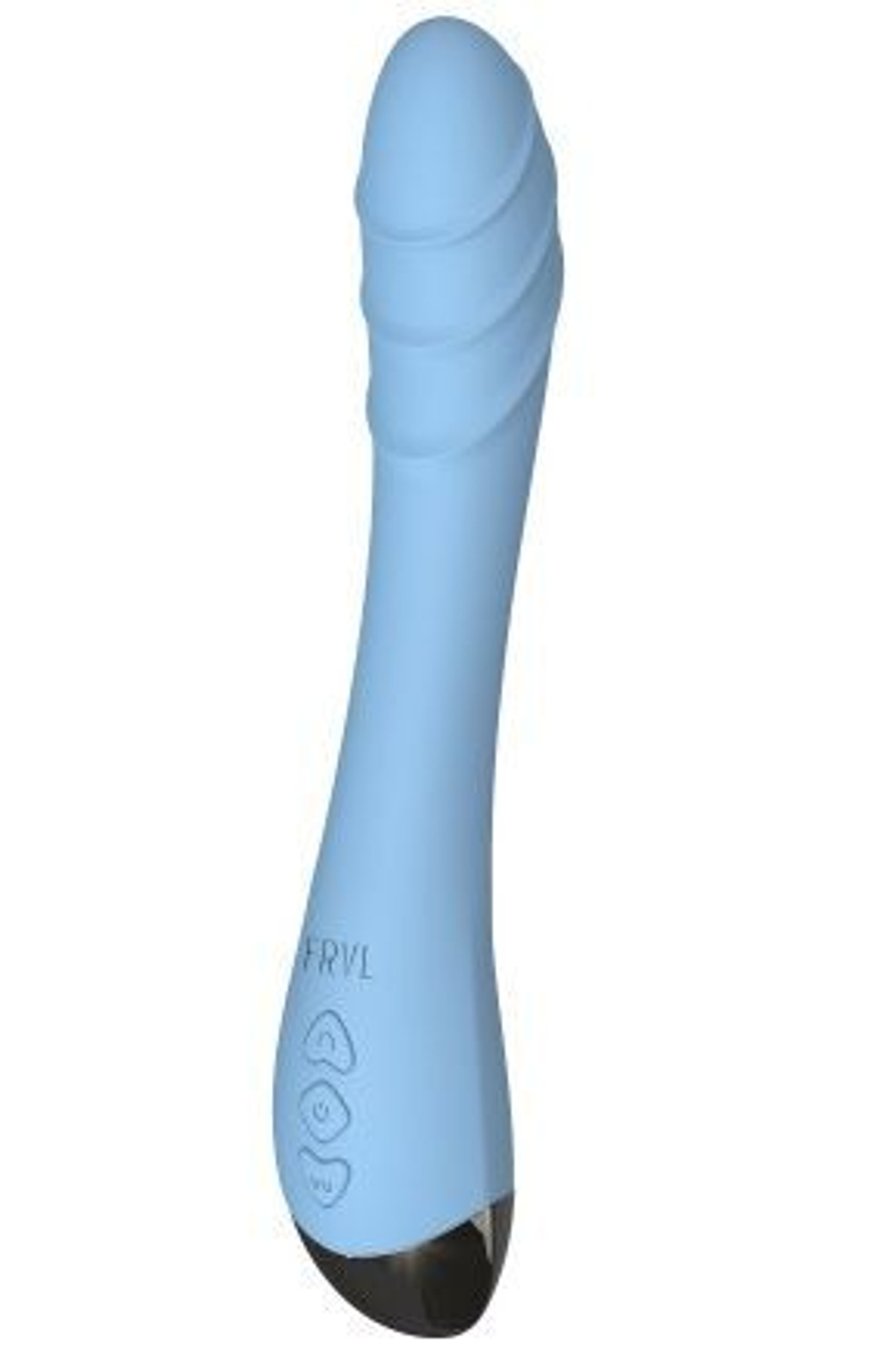 Le Frivole Altas – голубой изогнутый вибратор для точки G, 21 см