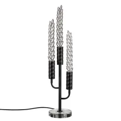5459/9TL L-VISION ODL_EX26 черный глянцевый/прозрачн./металл/стекло/хрустальное стекло Настольная лампа LED 9W (3*3W) 3000K 460Лм KOLOS
