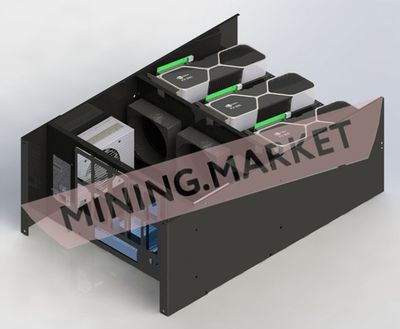 Тушка для майнинга с разделением потоков на 6 маленьких видеокарт