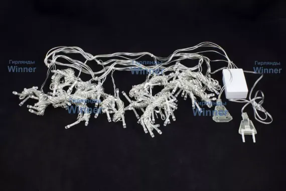 Занавес с мерцающим диодом 3*3 м., 220V, 480 теплых белых LED ламп, соединяемый, прозрачный провод, Winner (ww.03.5T.480+)