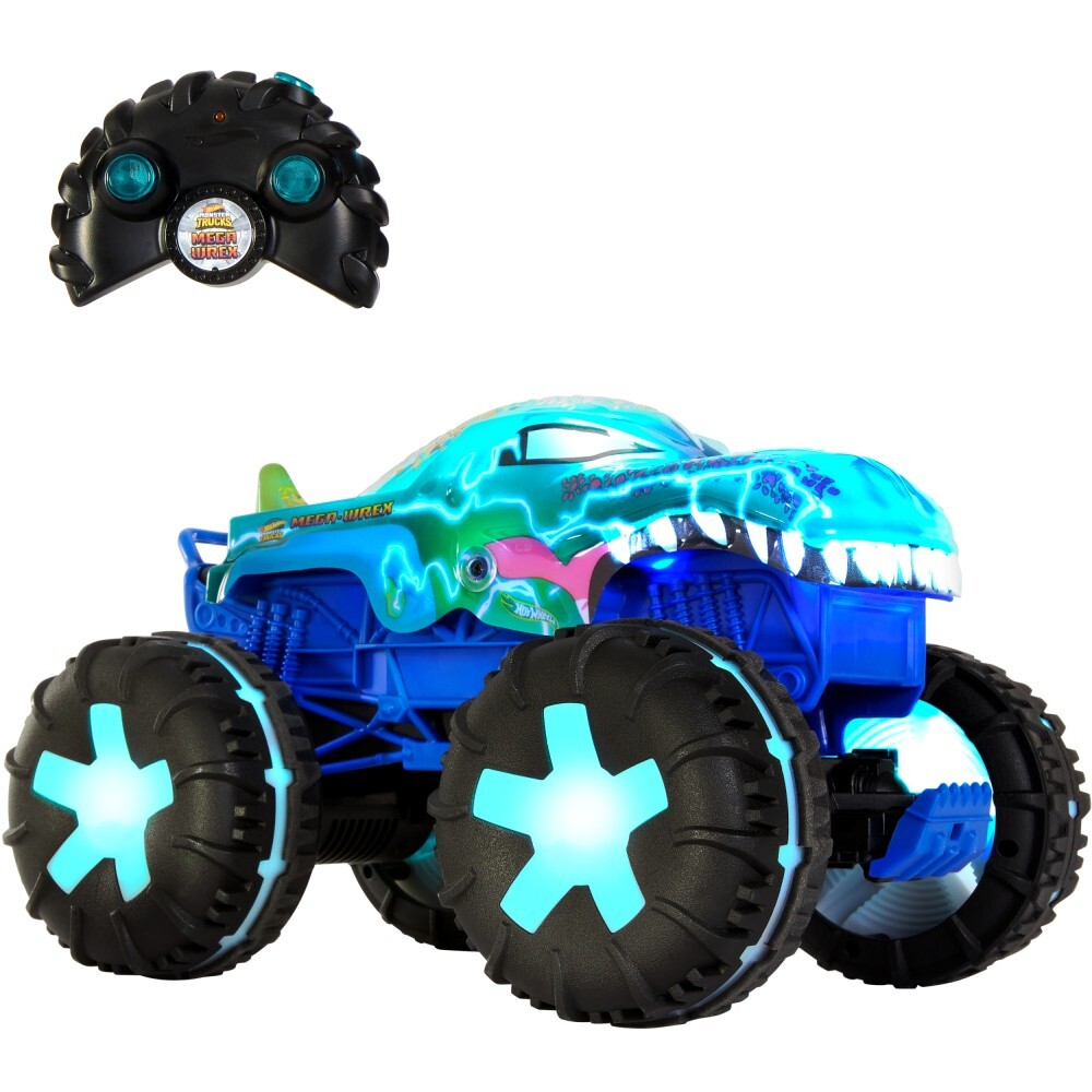 Hot Wheels - Монстр-трак на дистанционном управлении Mega-Wrex Alive 1:15 Light & Sound JBD90 / артикул   JBD90  / GTIN 194735258246