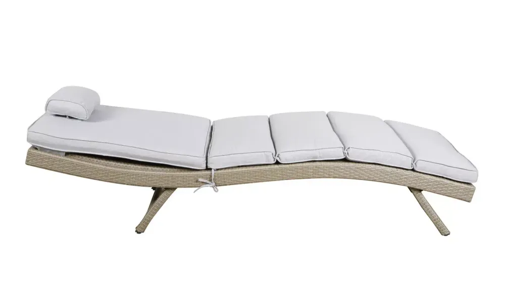 "Лиссабон" шезлонг из искусственного ротанга, цвет соломенный