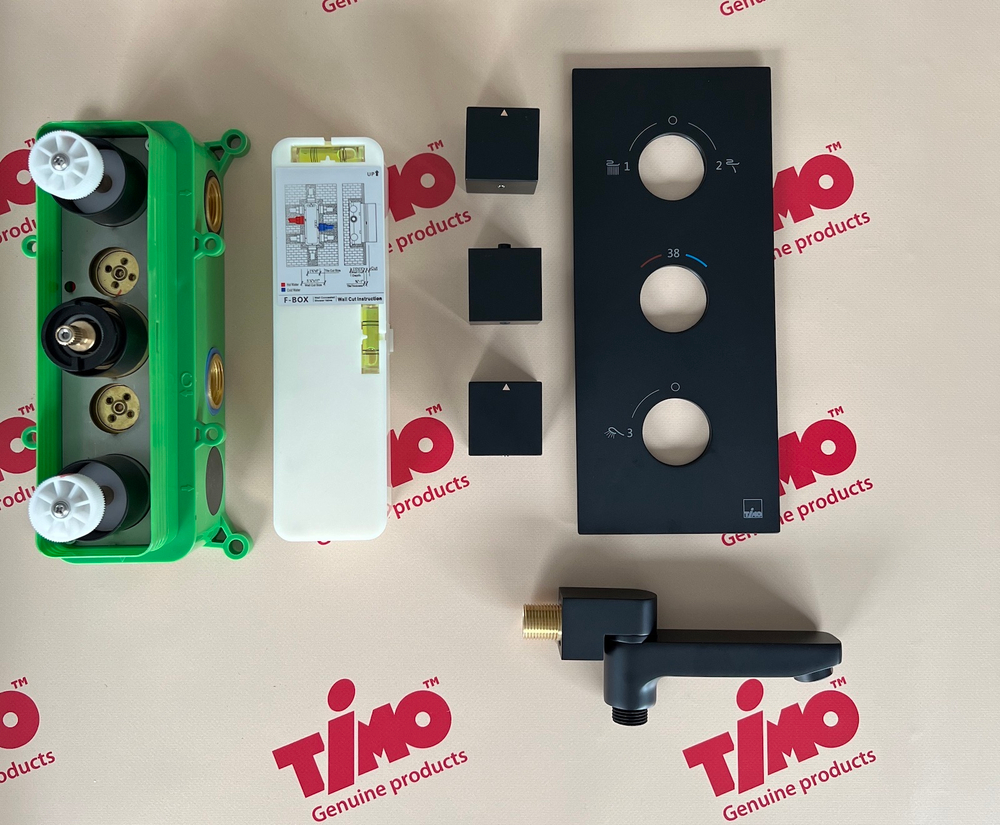 Душевой комплект Timo Petruma SX-5079/03SM с термостатом черный