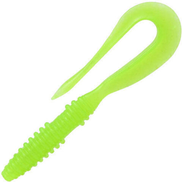 Приманка силиконовая Keitech Mad Wag 4.5" #026 Clear Chartreuse Glow