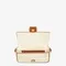 Сумка Fendi Baguette из холщовой ткани Ff белого цвета