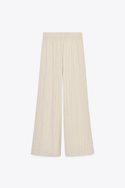 ZARA ШИРОКИЕ БРЮКИ ИЗ СТРУЯЩЕЙСЯ ТКАНИ, КАВА