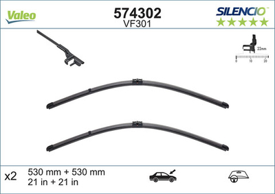 VALEO - 574302-VAL - Wiper Blade - Na nasem stanju artikl proizvodaca VALEO.