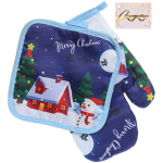 Прихватка в наборе с варежкой «Зимушка», 17,5*17,5 см и 26*17 см