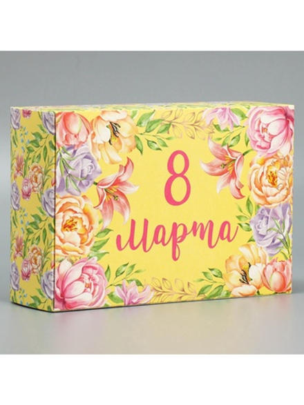Коробка складная «8 марта», 16 × 23 × 7.5 см 9238373
