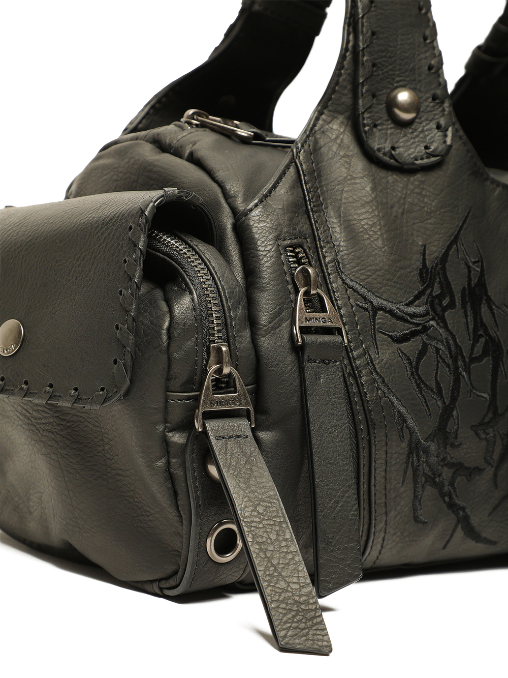 Сумка Faux Leather Embroidered