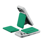 Кожаный чехол-бумажник MagSafe с подставкой MOFT Snap Field Wallet Картхолдер из веганской кожи. Вмещает до восьми карт. Есть RFID-защита, небольшое отделение для купюр и кармашки для SIM-карты и устройства её извлечения