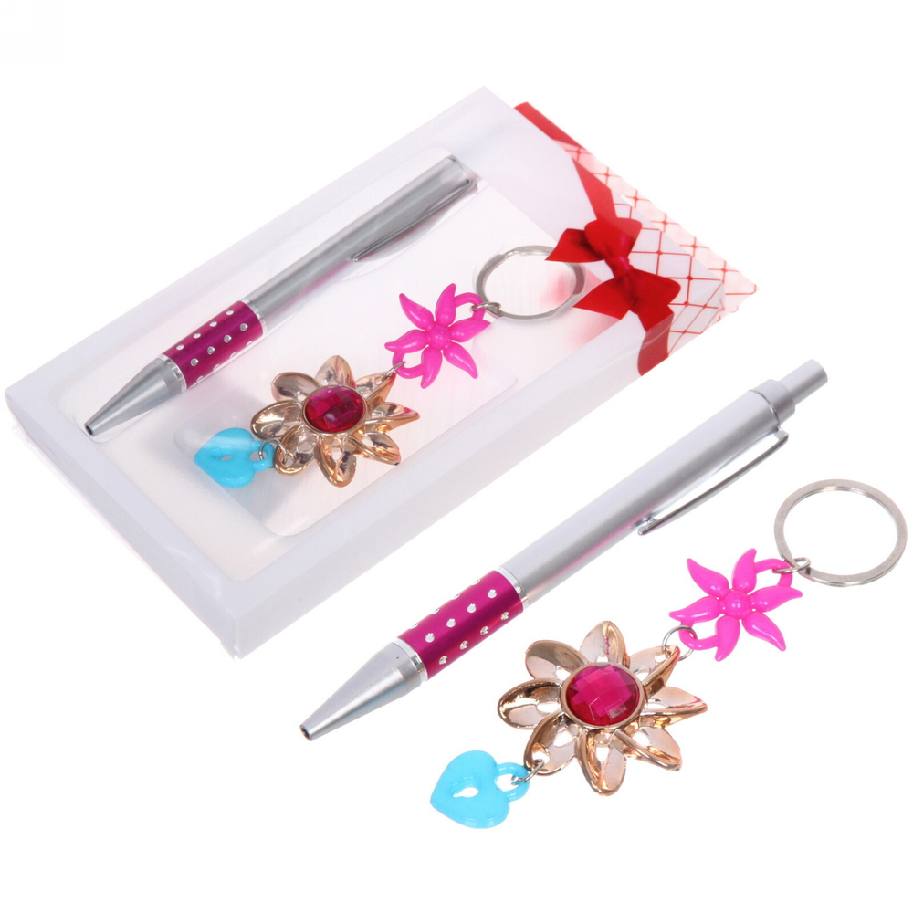 Набор подарочный «Украшение» (ручка и брелок), микс цветов