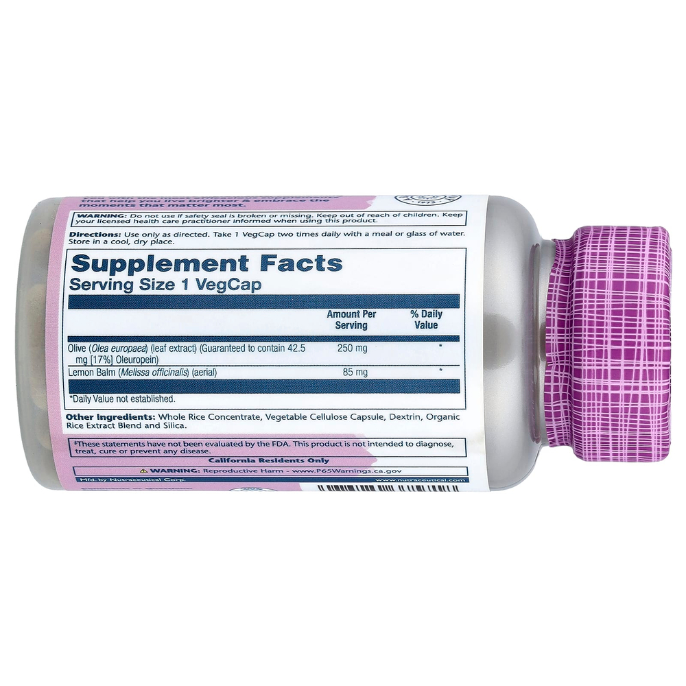 Solaray, Vital Extracts, оливы, 60 растительных капсул