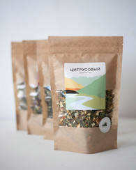Цитрусовый чай в крафт пакете