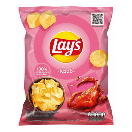 Чипсы картофельные Lay's со вкусом краба 140 г