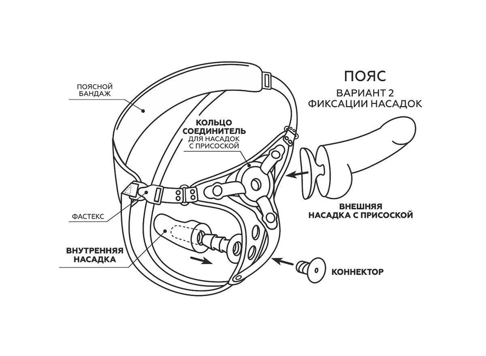 Красно-черный женский пояс с 2 способами крепления насадок и вагинальной пробкой (Цвет: красный с черным)