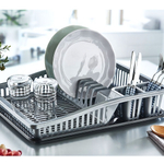 Сушка для посуды "Степ" маленькая черная-серебро