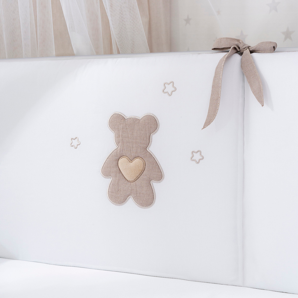 Комплект белья для классической кроватки Teddy Love 6 предметов цвет песочный