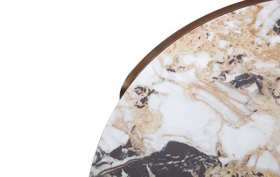 Журнальный столик Savoy Ø90х40 см, белая керамика