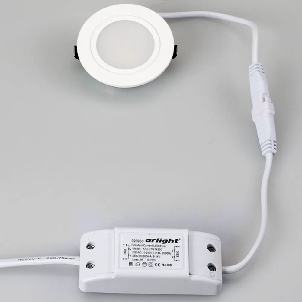Светодиодный светильник LTM-R60WH-Frost 3W Day White 110deg (Arlight, IP40 Металл, 3 года) 020761