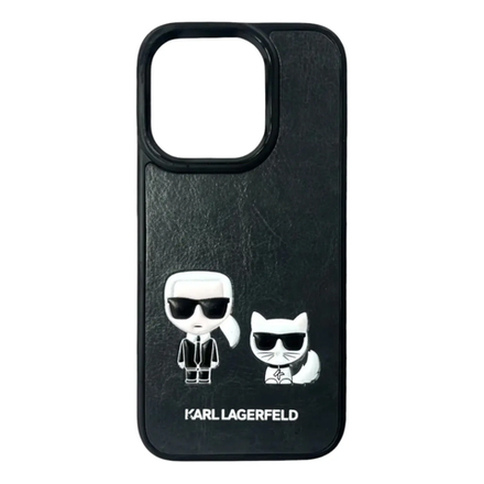 Чехол Leather Lagerfeld Karl&Cat для iPhone 15promax