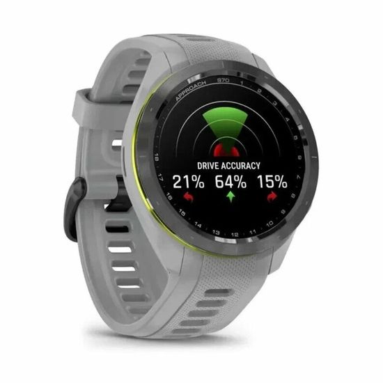 Garmin Approach S70 42 mm Black Ceramic Bezel with White Silicone Band 010 02746 10