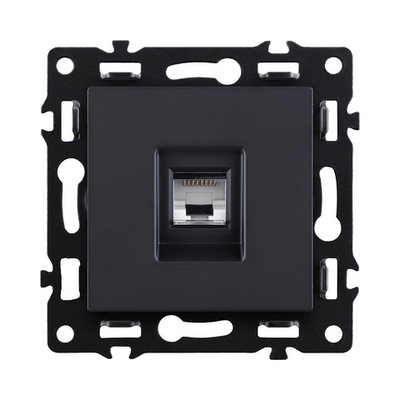 Розетка Ethernet RJ45 Cat.6, черный Kollinger Asthetik AS-017BK