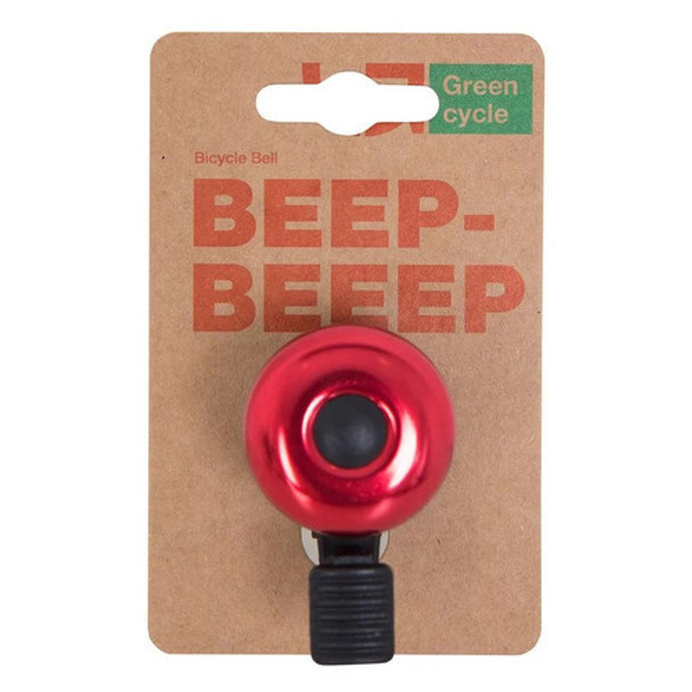 Звонок Green Cycle GBL-02A красный 35мм BEL-06-37