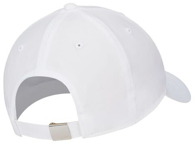 Теннисная кепка Nike Dri-Fit Club Unstructured Metal Swoosh Cap - white/metallic silver