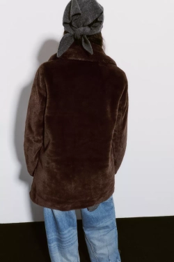 PULL&BEAR Шуба из искусственного меха, коричневый