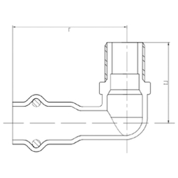 Уголок VIEIR 90 град. нар.р. 15×1/2" VER-PRO (80/5)