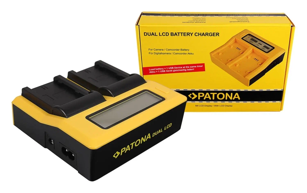 Зарядное устройство Patona Dual LCD USB для 2х аккумуляторов Fujifilm NP-W235