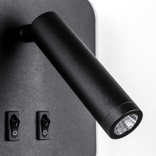 808667 Светильник настенный MURO LED 10W+3W 730LM+120LM G ЧЕРНЫЙ 3000K