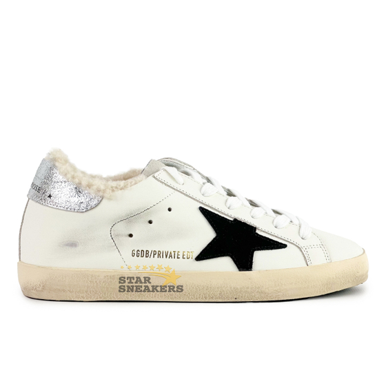 Кеды женские с мехом Golden Goose Superstar
