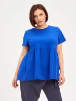 Футболка с баской оверсайз синий