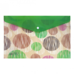 Папка-конверт на кнопке Yalong, A4, 260х360 мм, 160 мкм, ассорти, полупрозрачная с рисунком, "Яркий принт"