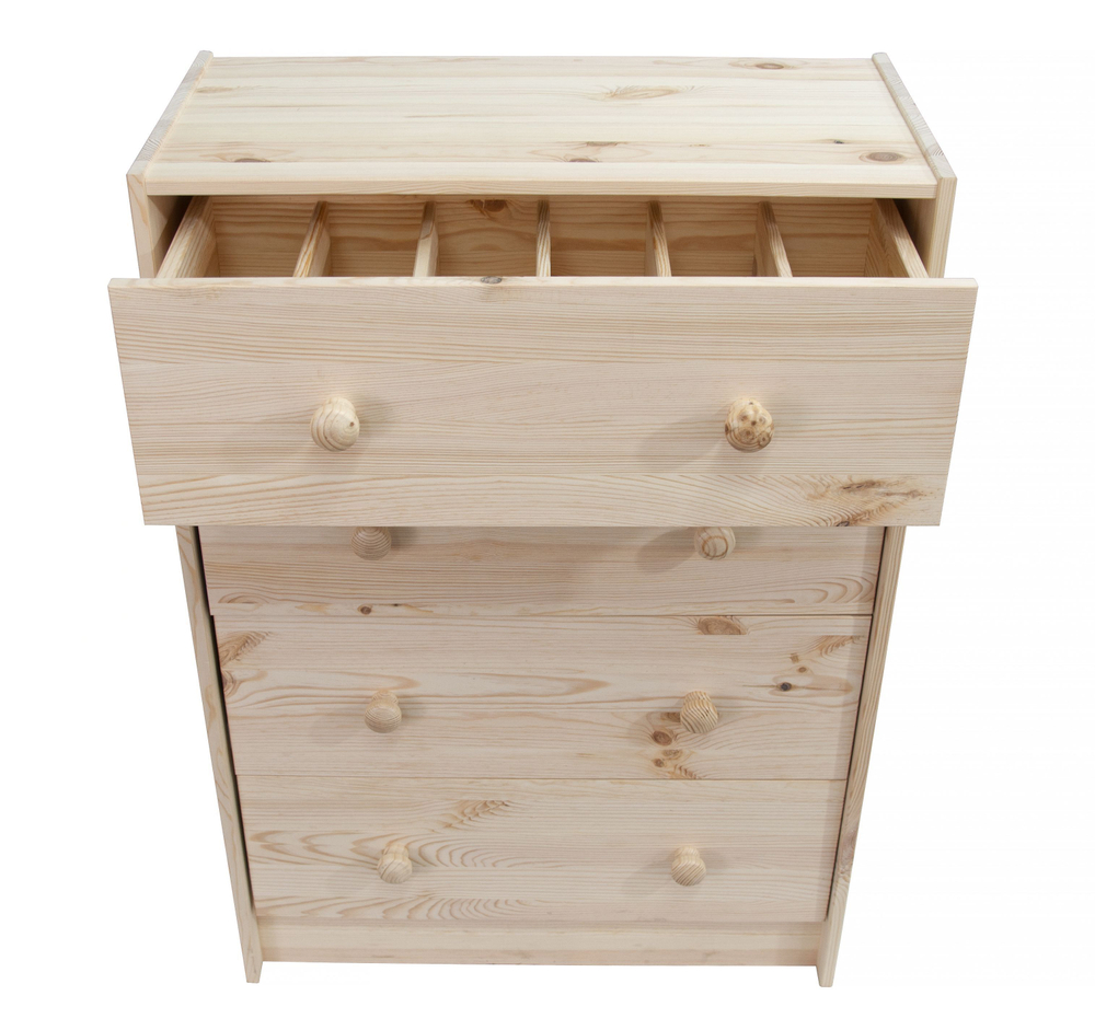 Комплект органайзеров для комодов Раст, 5 шт., разделители ящика из массива сосны, в натуральной отделке