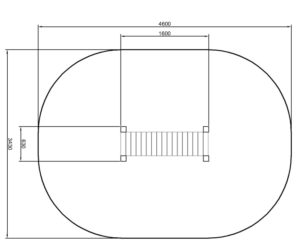 Скамья гимнастическая прямая ФК106.00