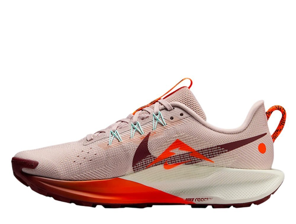 Кроссовки для бега женские Nike ReactX Pegasus Trail 5 Розово-бордовые