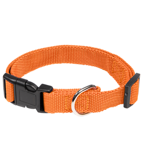 Ошейник нейлоновый для собак "Эталон" S, оранжевый, 15*250-400мм