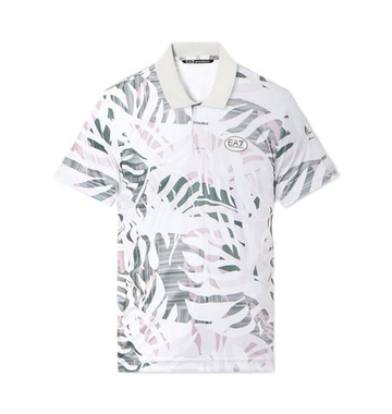 Мужское теннисное поло EA7 Tennis Pro Shirt In Ventus7 - fancy all over naturale