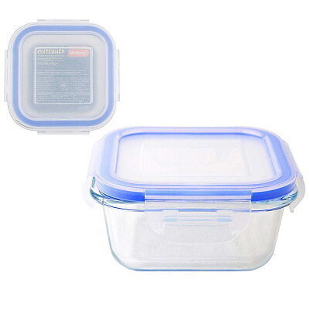 Контейнер 500мл из жаропрочного стекла с крышкой CRISTALLINO