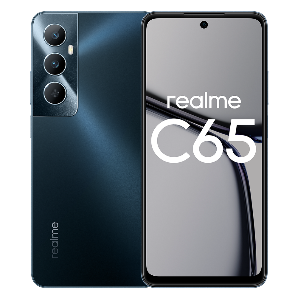 Смартфон Realme C65 8ГБ / 256 ГБ, Ростест, EAC, android 13, Black