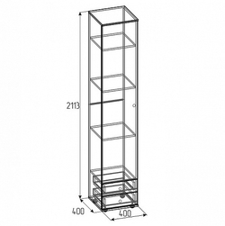 Шкаф для белья Лойс 83 белый