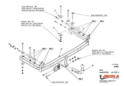 Фаркоп IMIOLA A.004 для Audi 80 B4 (исключая кабриолет) 1991-1996(паспорт и сертификат в комплекте)(без электрики)