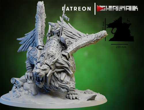 Grand Alliance Order  Stormcast Eternal Lord-Celestant Лорд на боевом крылатом звере миниатюра для dnd, днд, pathfinder, фентези, Настольная игра, НРИ, Варгейм, РПГ