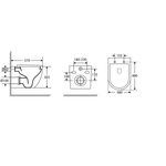 Инсталляция пневматическая с подвесным унитазом CULTO LUNA. Панель смыва черная. Улучшенная каскадная система смыва