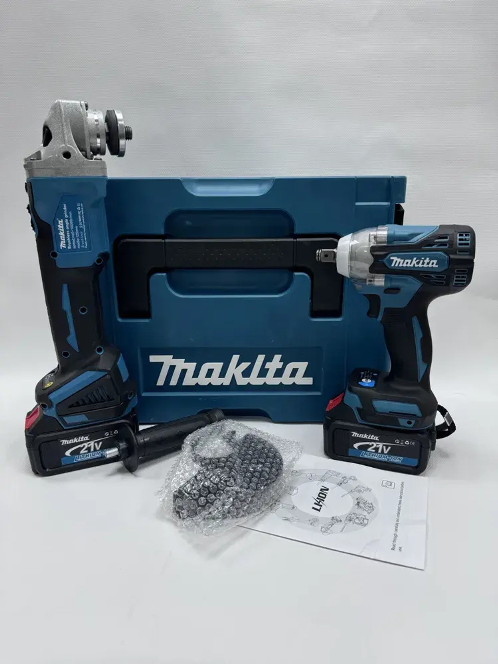 Аккумуляторный набор 2в1 УШМ болгарка и гайковерт Makita