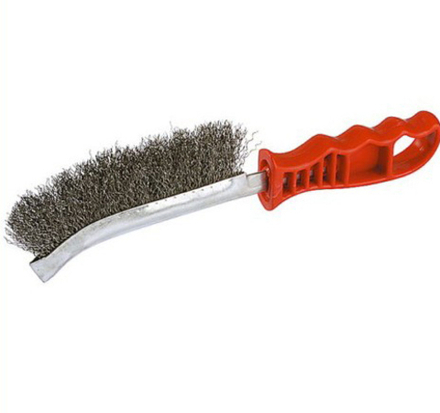 Щетка ручная, металлическая проволока, пластиковая рукоятка "Ирокез" (1/300шт)