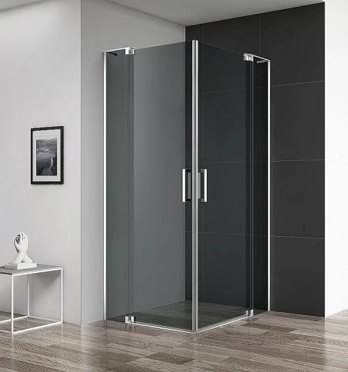 Душевой уголок Cezares Slider 80х70 SLIDER-AH-2-70/80-80/90-GRIGIO-Cr стекло серое тонированное/профиль хром